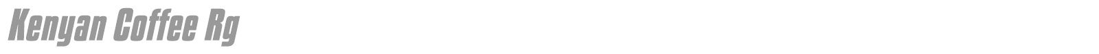 Kenyan Coffee font preview